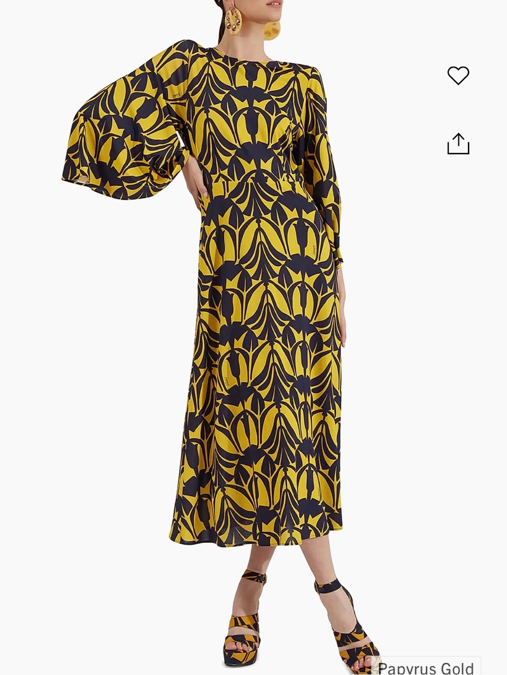 La Double J Sorella Dress Women's XS Yellow Blue, NWT